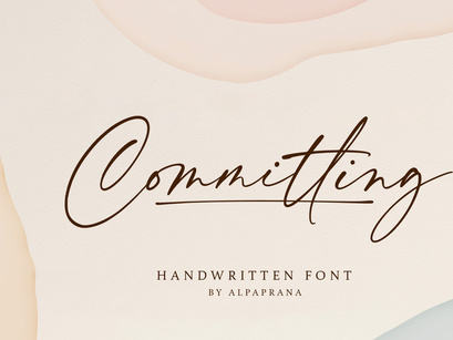 Committing - Handwritten Font