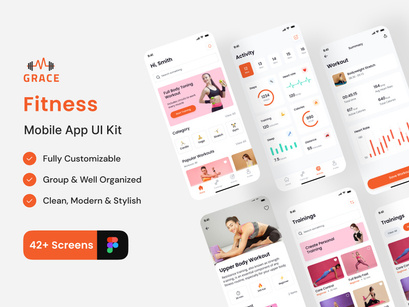 Grace - Fitness App UI Kit