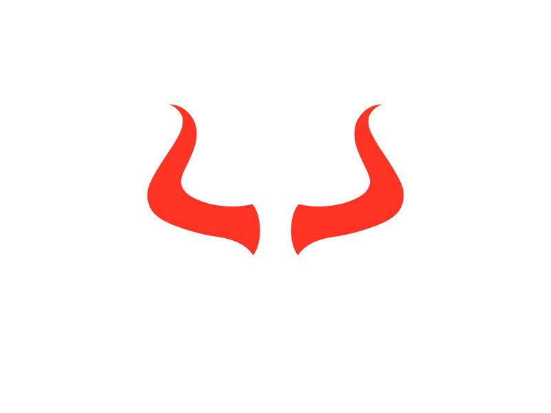 Devil horn red logo icon