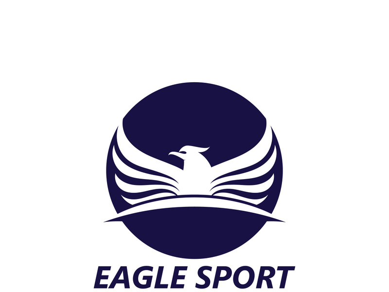 Eagle wing logo design vector image template