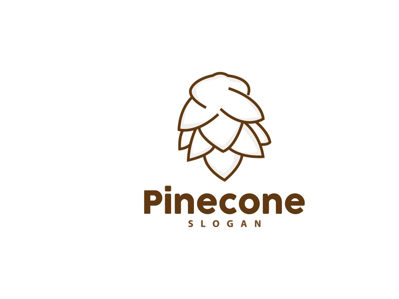 Pine Cone Logo, Elegant Luxury Pine Simple Design