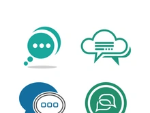 message bubble logo and symbol speech icon illustration