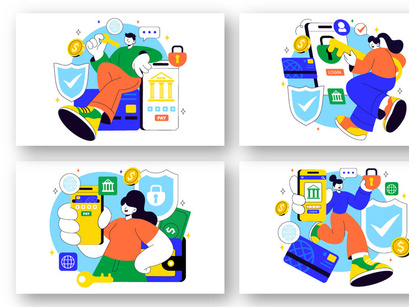 10 Digital Banking Security Illustration
