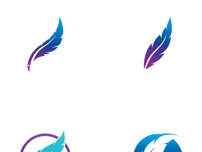 Feather logo design.