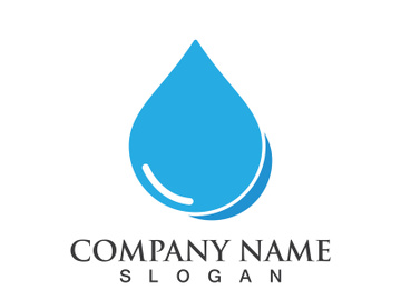 Blue water drop vector logo icon illustration images preview picture
