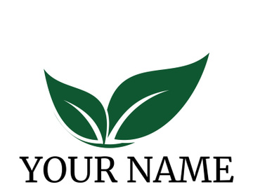 Green leaf logo design vector illustration preview picture