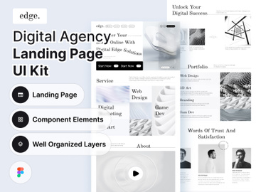 Edge | Digital Agency Landing Page UI Kit preview picture