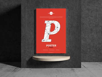 Free Indoor Wall Poster Mockup PSD preview picture