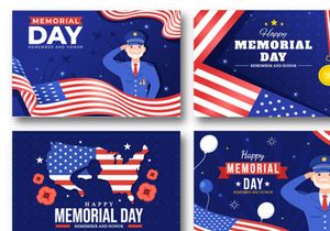 17 Memorial Day Vector Illustration