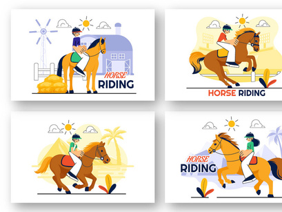 10 Horse Riding Practice Illustration