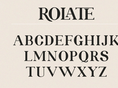 ROLATE Ligature Serif Typeface