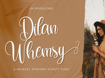 Dilan Whemsy - Modern Script Font preview picture