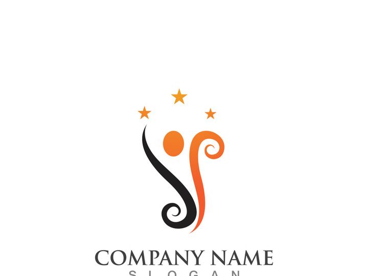 Human character logo sign illustration vector design