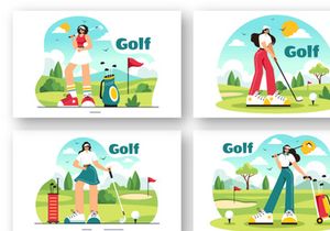 10 Golf Sport Illustration