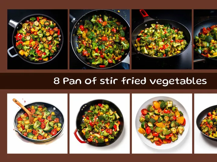 Pan of stir fried vegetables