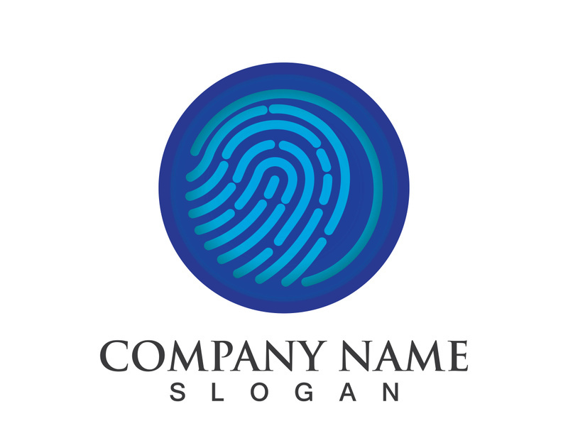 Fingerprint logo vector illustration icon template design