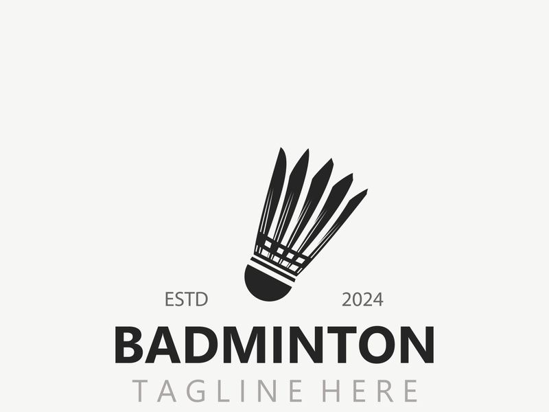 Badminton Shuttlecock logo icon design for Sport Badminton Championship club competition