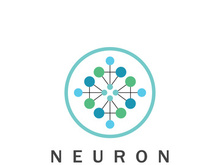 Neuron logo or nerve cell logo design,molecule logo illustration template icon with vector concept