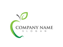 Healthy apple vector icon