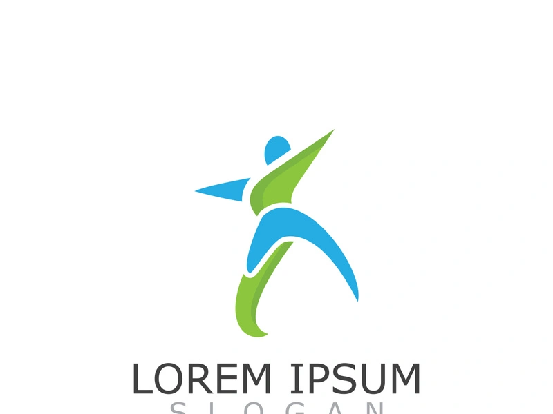 People active abstract logo business and healthy design vector template