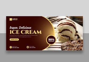 Ice Cream Shop Facebook Cover Ver-4