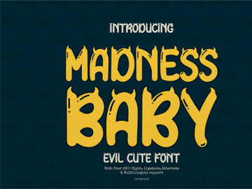 Madness Baby | Evil Cute Font preview picture