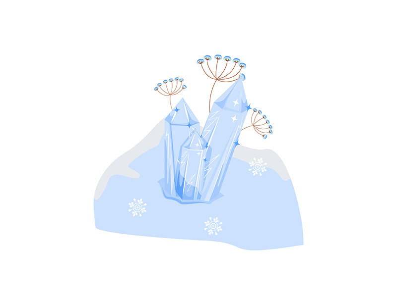 Snow pile cartoon vector illustration