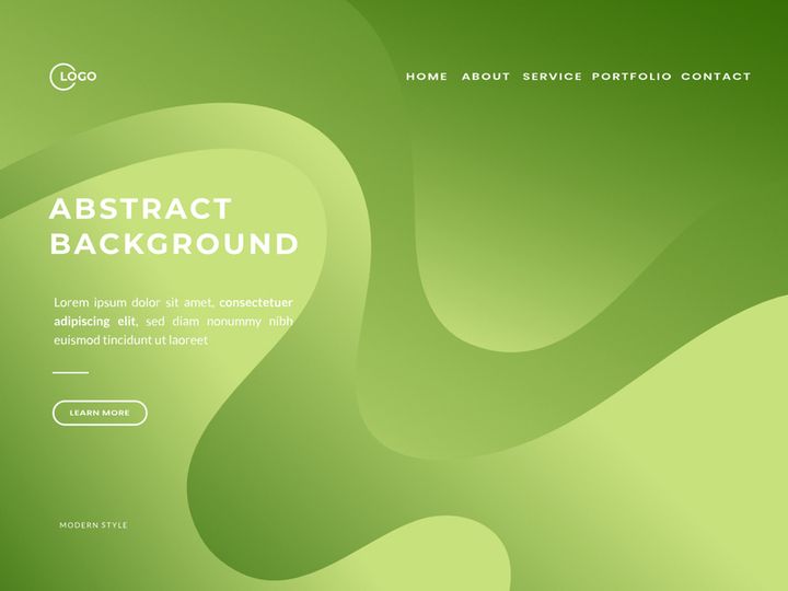 Green Abstract fluid wave