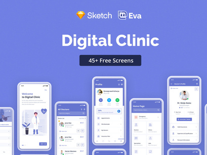 Eva: Healthcare UI Kit FREE [Digital Clinic]