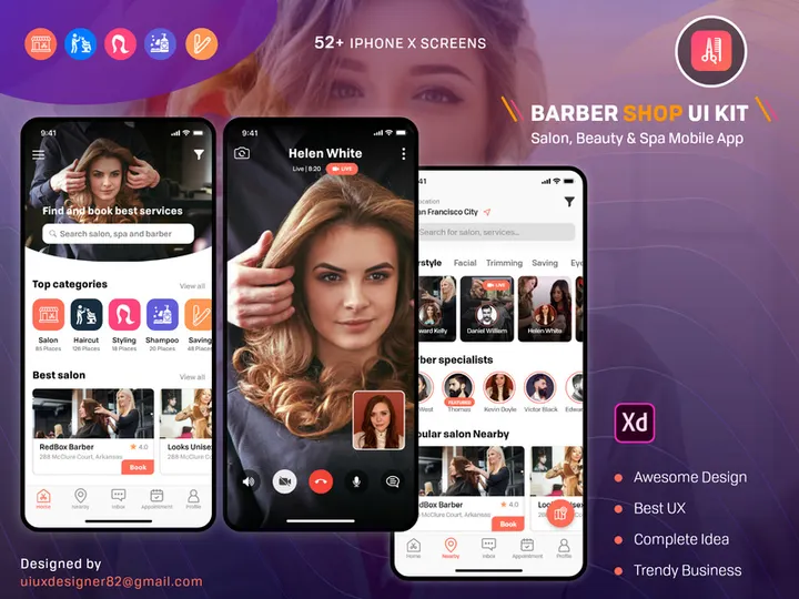 Barber Salon UI Kit