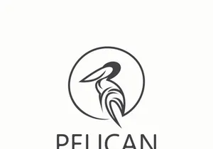 Pelican bird silhoutte vintage logo vector illustration template icon graphic design
