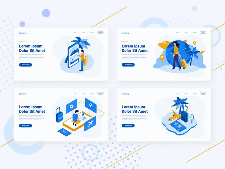 Travel Website Illustration Header