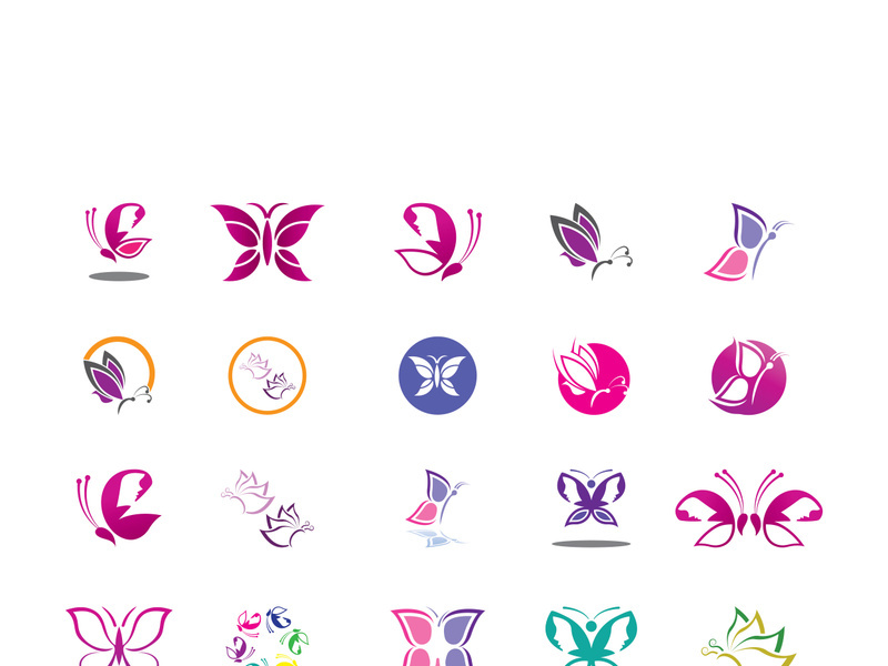 Butterfly logo icon vector design illustration