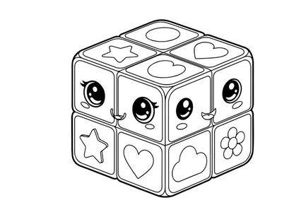 Cute love themed dice vector illustration flat design
