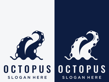 Octopus logo design with vector illustration editing. preview picture
