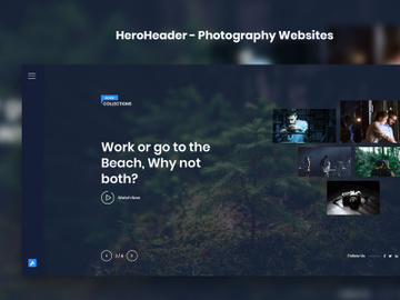 HeroHeader for photography Website preview picture