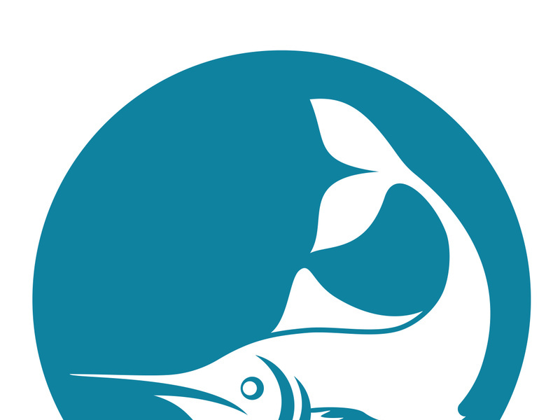 Fish logo template. Creative vector symbol