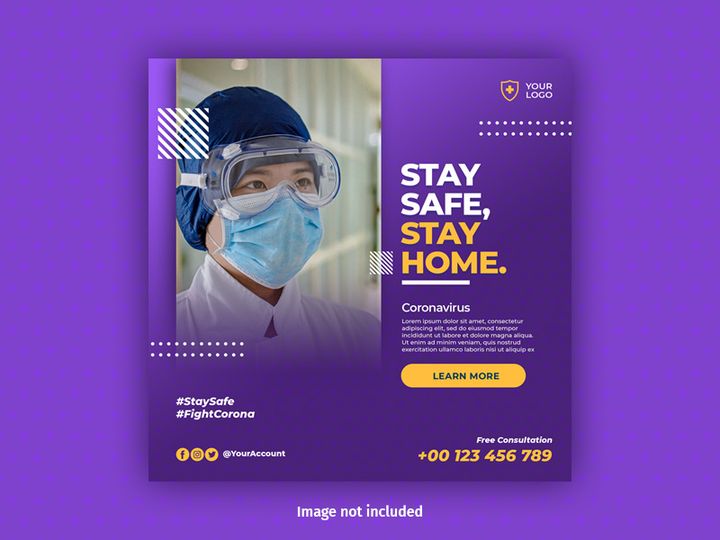 Covid 19 social media post template