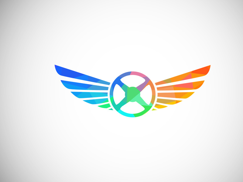 Low poly style logo sign symbol for the automotive company