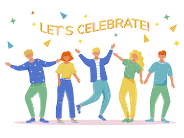 Let celebrate vector illustration preview picture