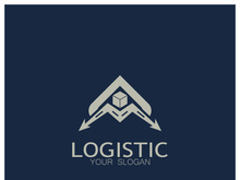 logistics logo icon illustration vector design  distribution symbol  delivery of goods  economy  finance