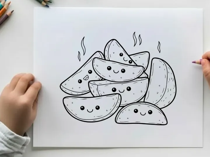 Cute smiling watermelon slices vector illustration flat design