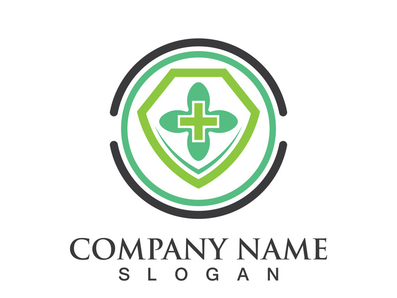 Medical health icon digital logo design vector illustration