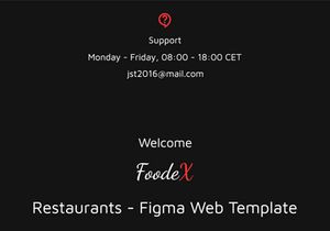 FoodeX - Figma Web Template for Restaurants