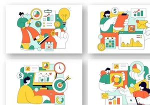 10 Market Research and Analysis Illustration