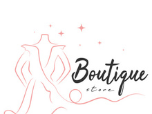 elegant women's fashion logo, clothing, boutique, convection, tailor, garment, business, apparel, fashion designer