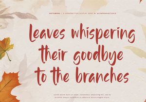 Autumnal - Handwritten Font