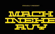 Machine Heavy - Condensed Slab Serif Font