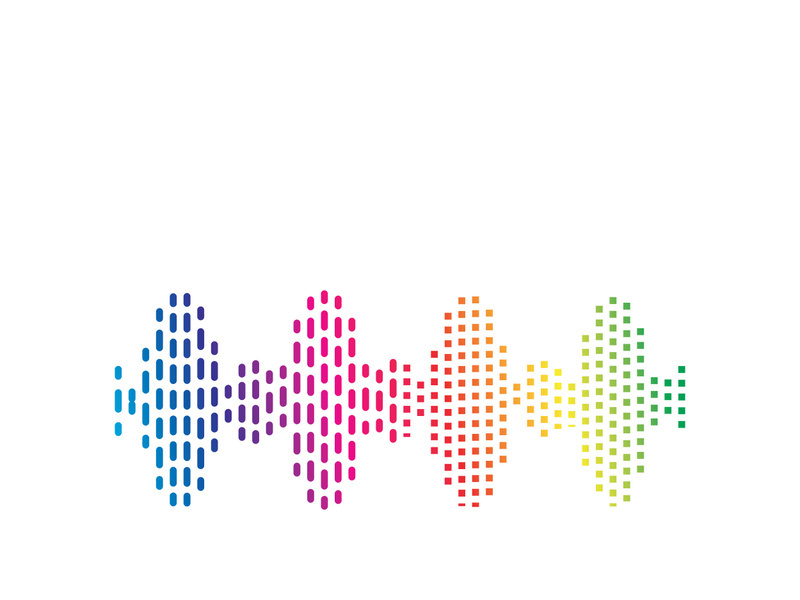 Sound waves vector illustration design template