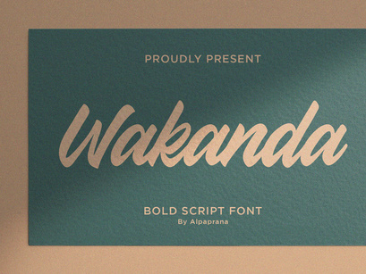 Wakanda - Bold Script Font